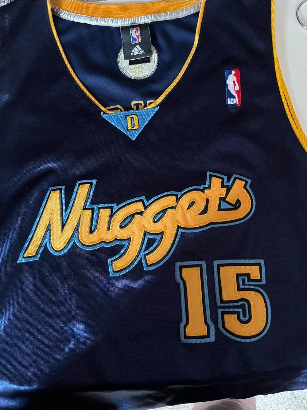 Vintage Adidas Carmelo Anthony Denver Nuggets Stitched 50 XL Melo Alternate